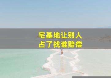 宅基地让别人占了找谁赔偿