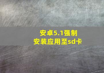 安卓5.1强制安装应用至sd卡