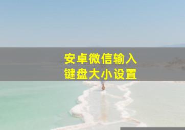 安卓微信输入键盘大小设置