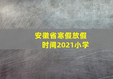 安徽省寒假放假时间2021小学