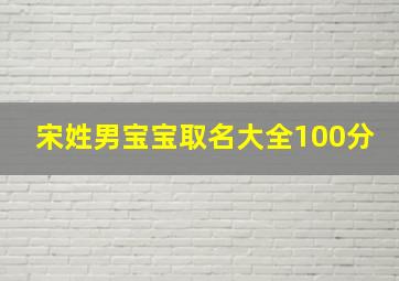 宋姓男宝宝取名大全100分