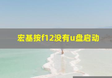 宏基按f12没有u盘启动