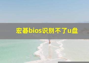 宏碁bios识别不了u盘