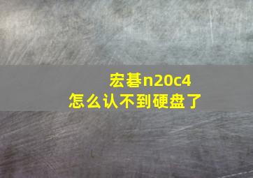 宏碁n20c4怎么认不到硬盘了