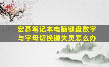 宏碁笔记本电脑键盘数字与字母切换键失灵怎么办