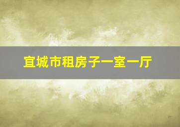 宜城市租房子一室一厅