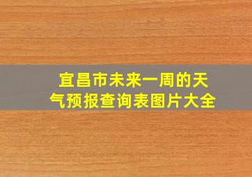 宜昌市未来一周的天气预报查询表图片大全