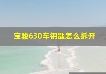 宝骏630车钥匙怎么拆开