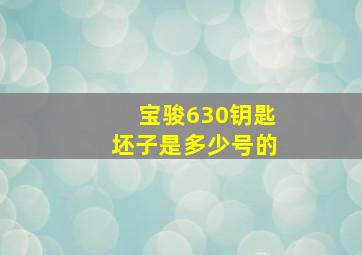 宝骏630钥匙坯子是多少号的