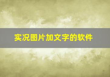 实况图片加文字的软件