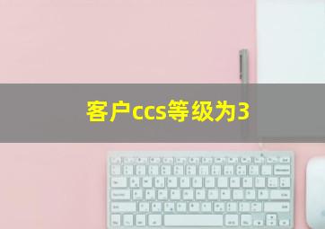 客户ccs等级为3