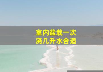 室内盆栽一次浇几升水合适