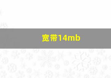 宽带14mb