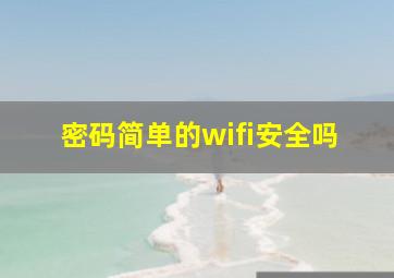 密码简单的wifi安全吗