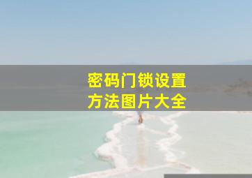 密码门锁设置方法图片大全