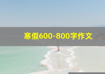 寒假600-800字作文