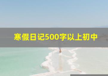 寒假日记500字以上初中