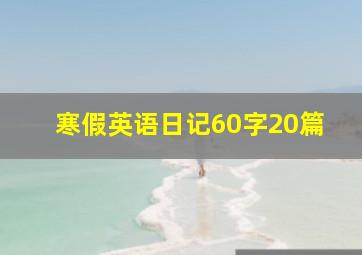 寒假英语日记60字20篇