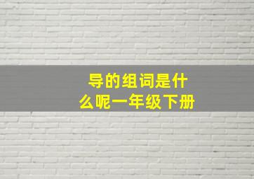 导的组词是什么呢一年级下册