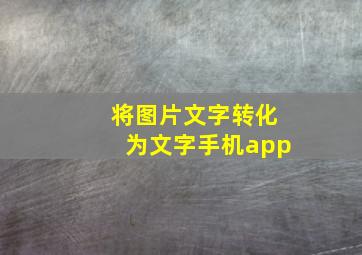 将图片文字转化为文字手机app