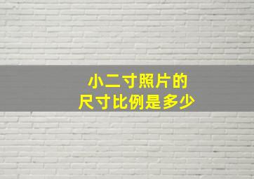 小二寸照片的尺寸比例是多少