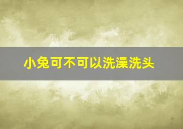 小兔可不可以洗澡洗头