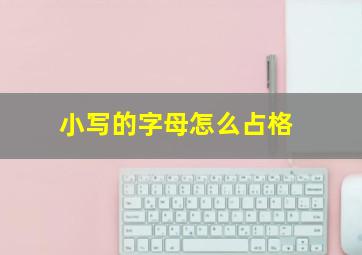 小写的字母怎么占格