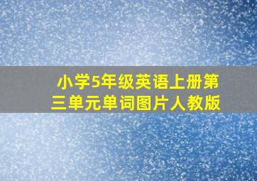 小学5年级英语上册第三单元单词图片人教版