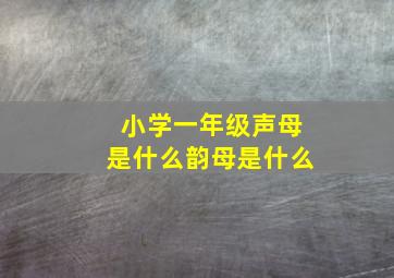 小学一年级声母是什么韵母是什么