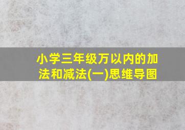 小学三年级万以内的加法和减法(一)思维导图