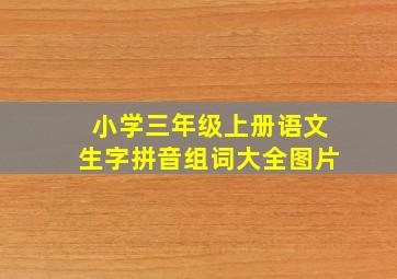 小学三年级上册语文生字拼音组词大全图片