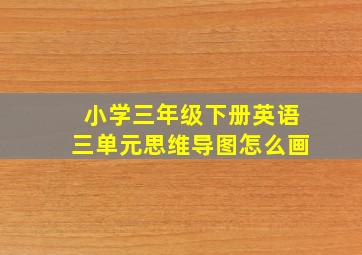 小学三年级下册英语三单元思维导图怎么画