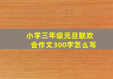 小学三年级元旦联欢会作文300字怎么写