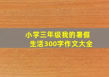 小学三年级我的暑假生活300字作文大全