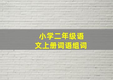 小学二年级语文上册词语组词