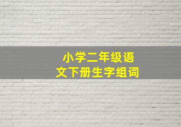 小学二年级语文下册生字组词