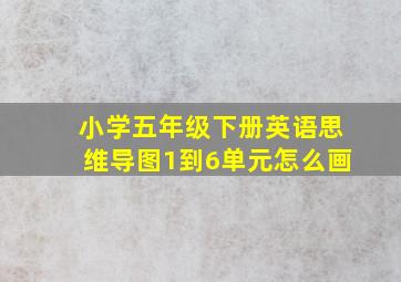 小学五年级下册英语思维导图1到6单元怎么画