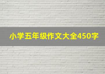 小学五年级作文大全450字