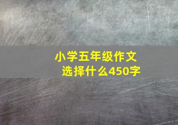 小学五年级作文选择什么450字