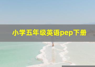 小学五年级英语pep下册