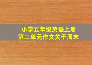 小学五年级英语上册第二单元作文关于周末