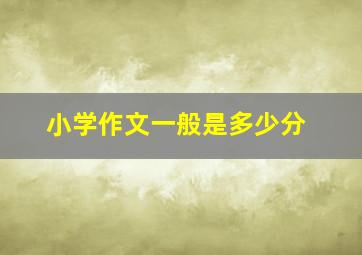 小学作文一般是多少分