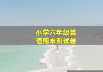 小学六年级英语期末测试卷