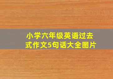 小学六年级英语过去式作文5句话大全图片