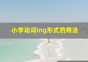 小学动词ing形式的用法