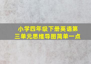 小学四年级下册英语第三单元思维导图简单一点