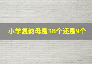 小学复韵母是18个还是9个