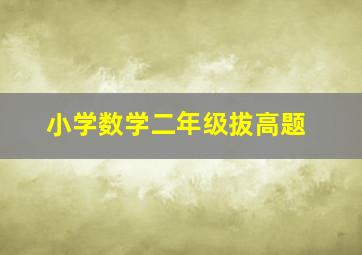 小学数学二年级拔高题