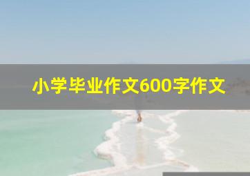 小学毕业作文600字作文