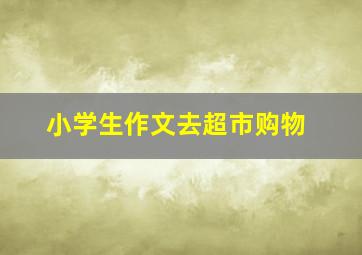 小学生作文去超市购物